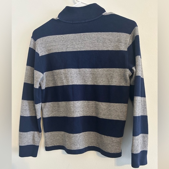 Polo Ralph Lauren Kids Half-Zip Sweater - Navy & Gray Stripe - Picture 4 of 4